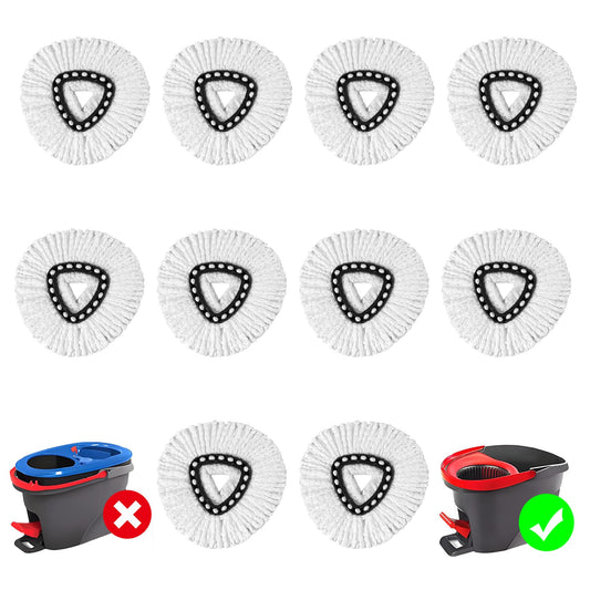 Bibikulala 10 Pack Spin Mop Head Refill for Vileda Mop Head, Mop-head Replacement for 1 Tank System