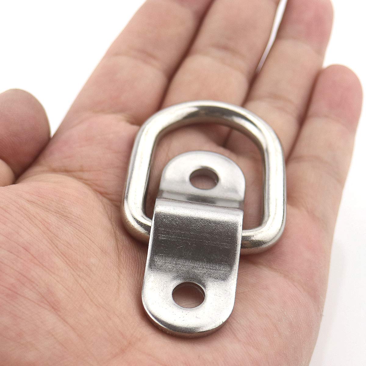 TooTaci D-Ring Tie Down Anchors 1/4" Heavy Duty,10pcs Stainless Steel Trailers Tie Down Anchor 1200BLS for Boats,Trailers Trucks RV,Warehouse,Garage,D Rings Anchor for Floor,Wall,Ceiling Mount