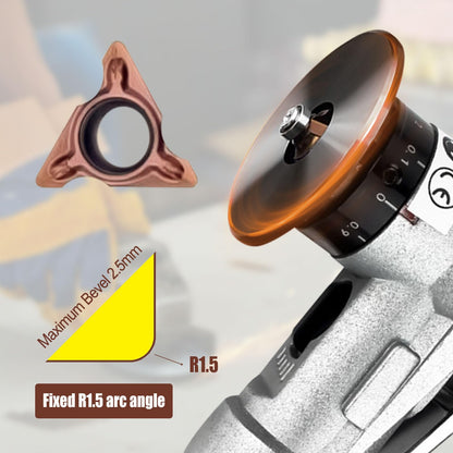 10Pcs Triangle Cutter Heads R Angle for Pneumatic Chamfering Machine,Carbide Turning Inserts for Mini Pneumatic Chamfering Tool Replacement Lathe Blades for Deburring on Wood Metal Plastic