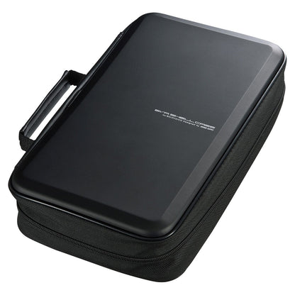 SANWA 104 Capacity CD Case, Portable DVD Storage Case, EVA Protective Music Movie Game Blu-ray Disc Wallet, Holder, Binder with Handle, Media Storage for Car, Home, Office, Black (Japan Brand)