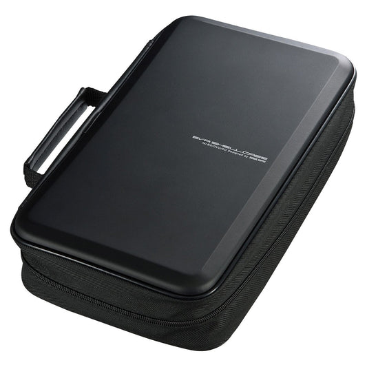 SANWA 104 Capacity CD Case, Portable DVD Storage Case, EVA Protective Music Movie Game Blu-ray Disc Wallet, Holder, Binder with Handle, Media Storage for Car, Home, Office, Black (Japan Brand)