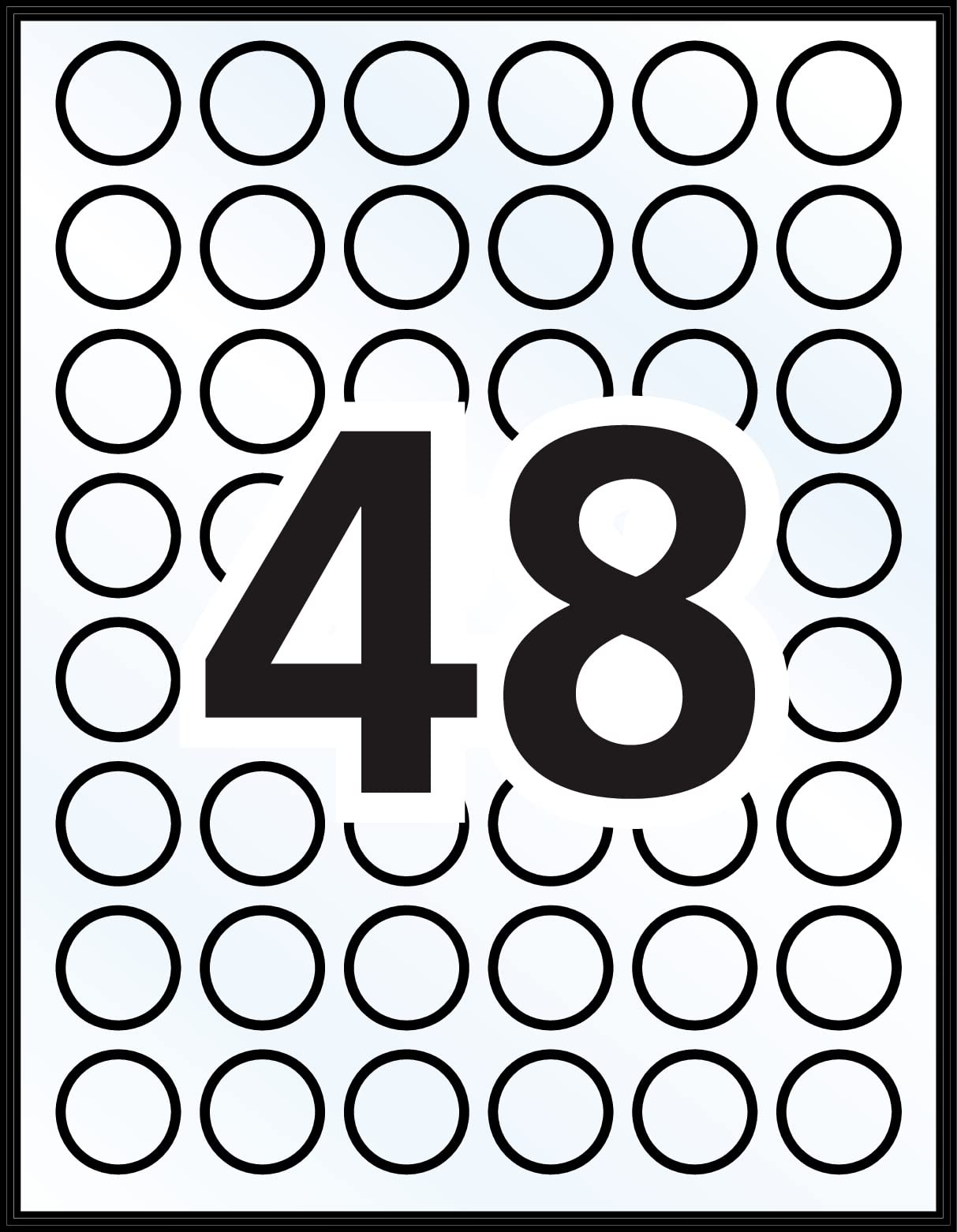 Avery Clear Round Labels, 1" Round Clear Mailing Labels, for Laser/Inkjet Printers, 480 Labels, Edge-to-Edge Print, Permanent, (7669), Made in Canada