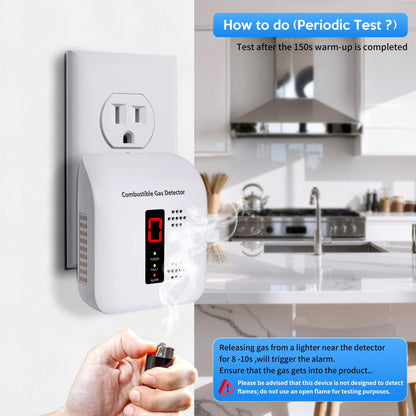 Y401 Natural Propane Gas Detector, Home Gas Alarm and Monitor, Leak Alarm for LNG, LPG, Methane, Coal Gas Detection in Kitchen, Home, Camper (1 Pack)