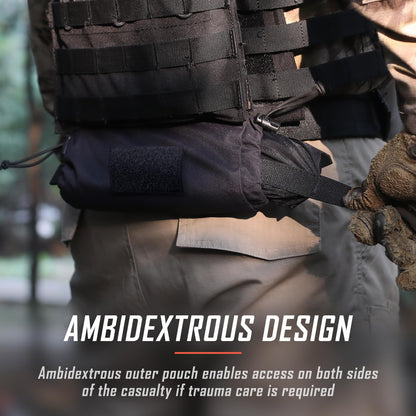 WYNEX Tactical First Aid Drop Dump Pouch, EMT Trauma Roll Up Drop Pouch EMT IFAK Sub Abdominal Carrying Bag with Hook-N-Loop