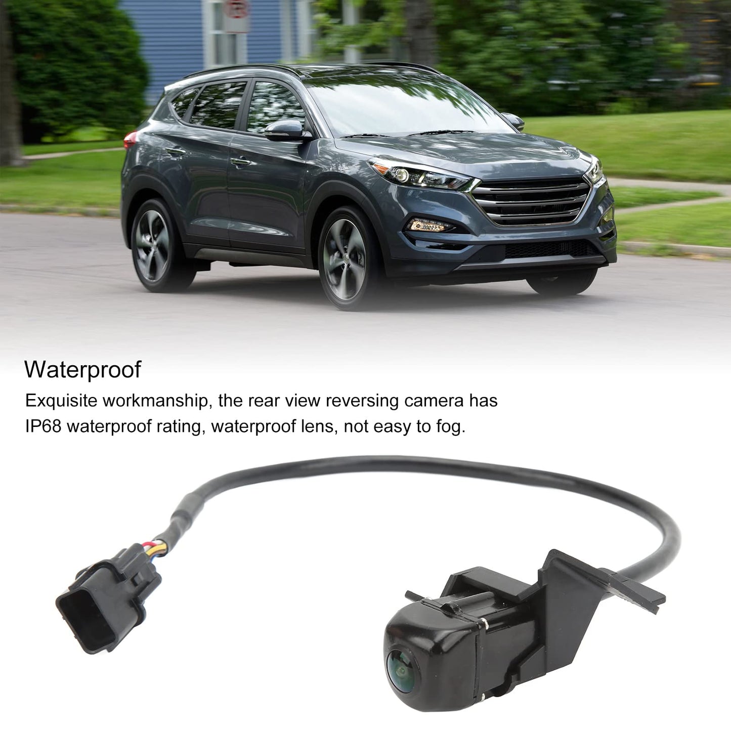 Qiilu Rear View Camera, 95760D3100 Backup Camera Parking Assist Camera de Recul Replacement for Tucson 2016‑2017