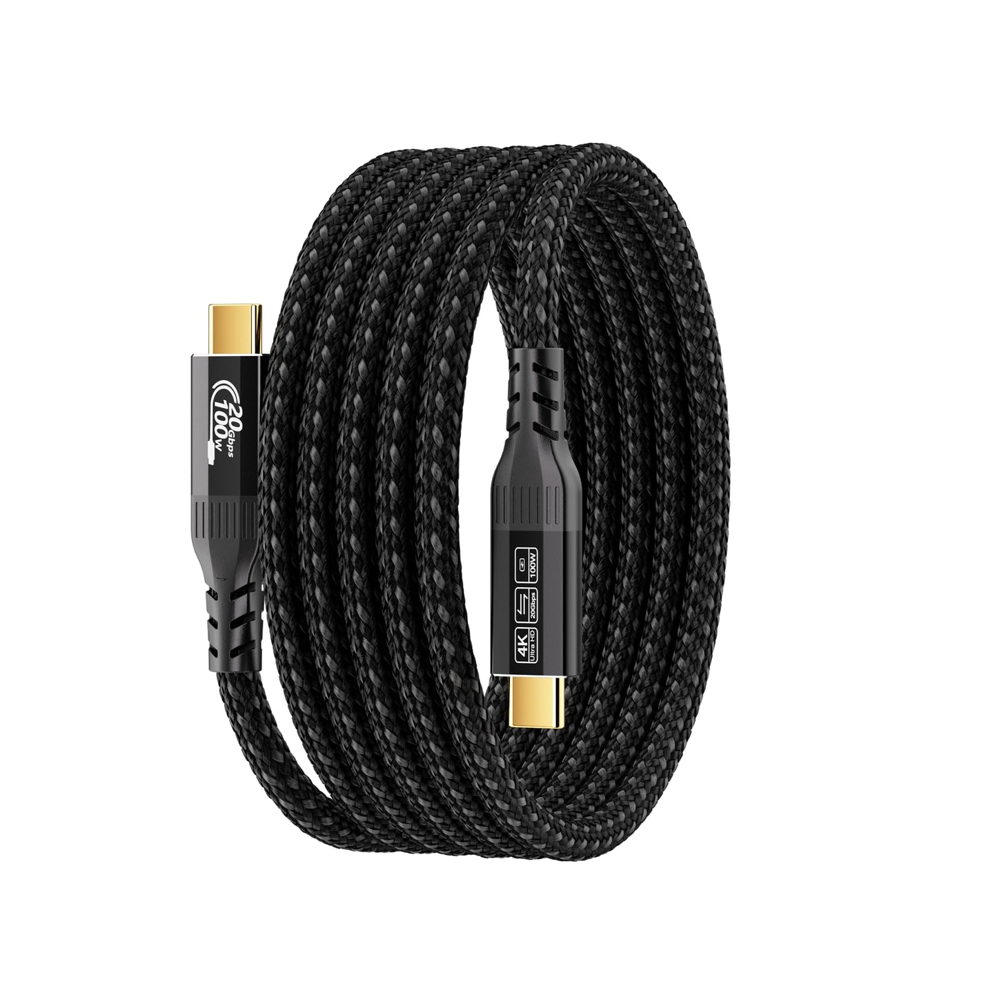 USB c Cable 10ft/3m Compatible with Thunderbolt 4/3, USB 3.2 Gen 2 20Gbps High Speed Data Transfer, 100w Fast Charging & 4K@120Hz USB C Video Cable for Monitor,dispaly Cord