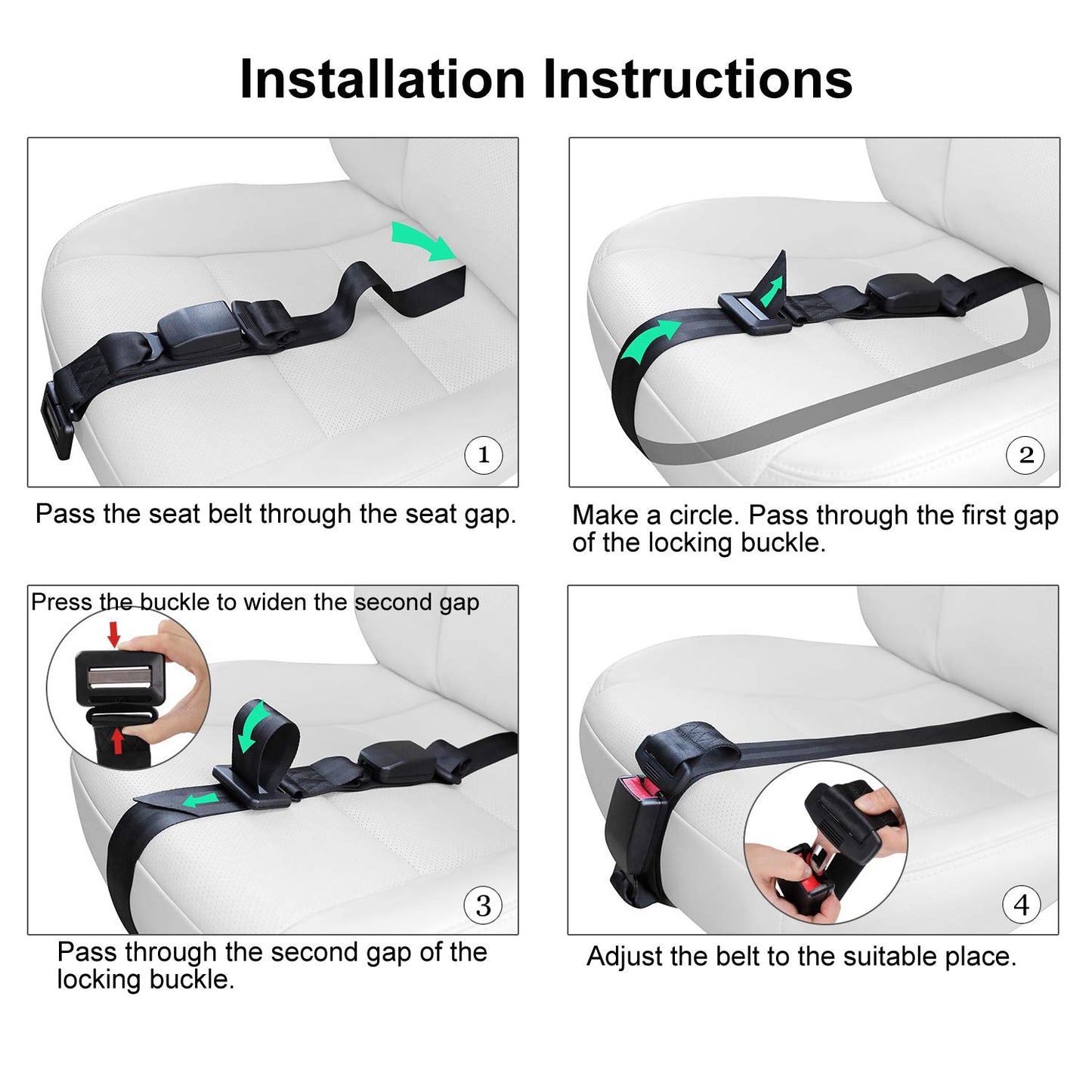 Pregnancy Car Seat Belt Bump Belt Adjuster Comfort and Safety Maternity Driving Straps with Super Soft Car Seat Belt Pad Cover for Mommy