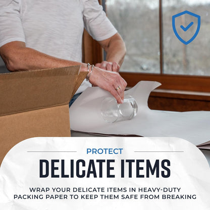 Bryco Goods Newsprint Packing Paper Sheets for Moving - 5lb - 160 Sheets - Moving & Shipping Supplies - 27" x 17" - Wrapping & Protecting Fragile Items - Newspaper Paper