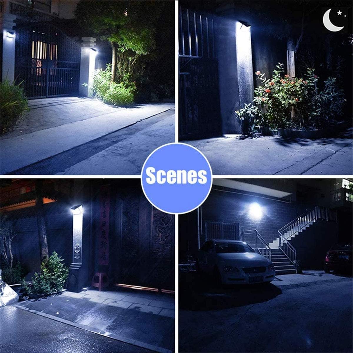 DISGIAN Solar Lights Outdoor, 208 LED Solar Motion Sensor Light with 3 Modes &270° Wide Angle,IP65 Waterproof, Solar Security Lights for Yard Pathway Porch Garage,Cool White(1 Pack)