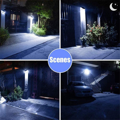 DISGIAN Solar Lights Outdoor, 208 LED Solar Motion Sensor Light with 3 Modes &270° Wide Angle,IP65 Waterproof, Solar Security Lights for Yard Pathway Porch Garage,Cool White(1 Pack)