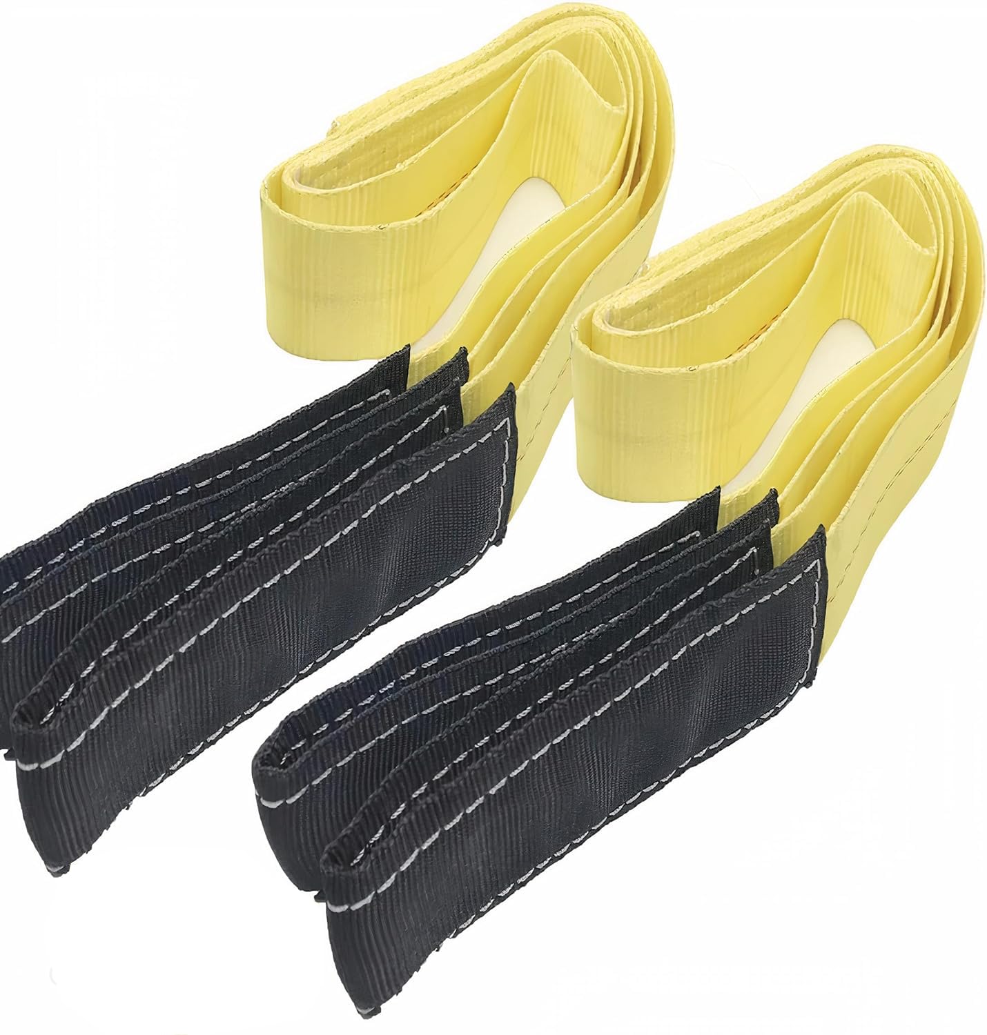 AsgenoX 2 Pack 2 "x6' Tow Strap with Reinforced Loops Vehicle Recovery Rope 18,000 lbs Pound Capacity Recovery Strap