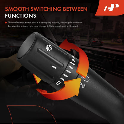 A-Premium Turn Signal Windshield Wiper Multifunction Switch Compatible with Ford F150 2015-2020, F250/350/450/550 Super Duty 2017-2022, F650/750 2021-2023, Replace# CBS2293, FL3Z13K359AA