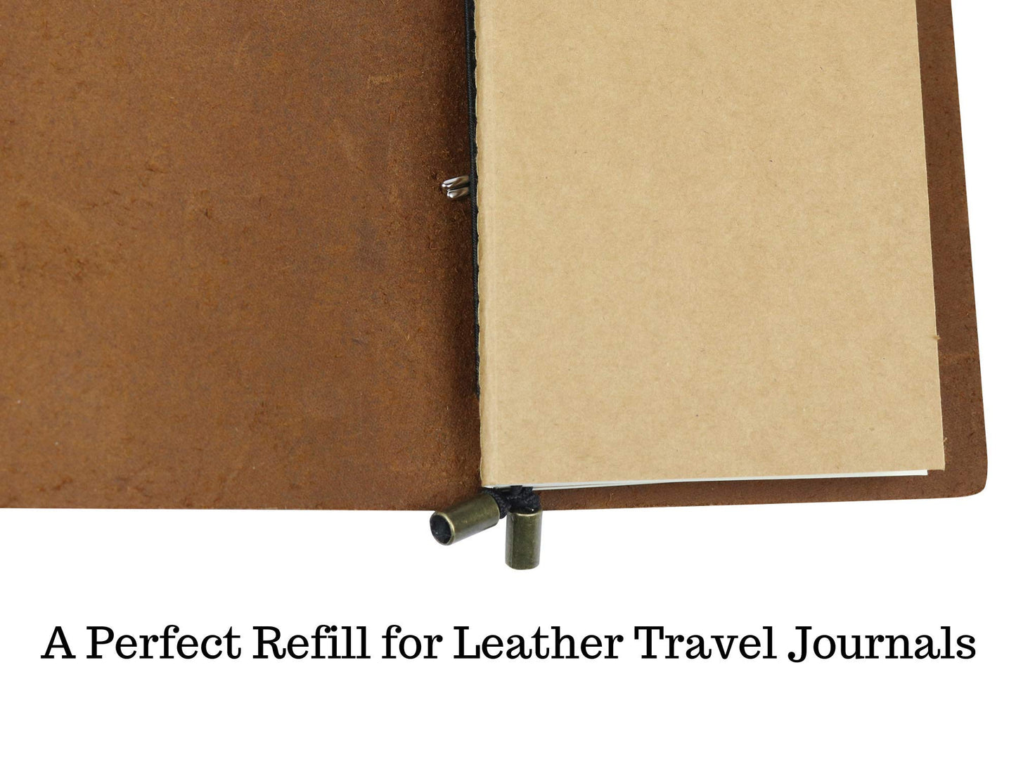 Wanderings Large Blank Travelers Notebook Insert/Large Journal Refill | 7" x 10.7" / 18cm x 27cm | 3 Booklets, 180 Blank Pages | Travelers Notebook Refills for Journals, Diaries, Planners