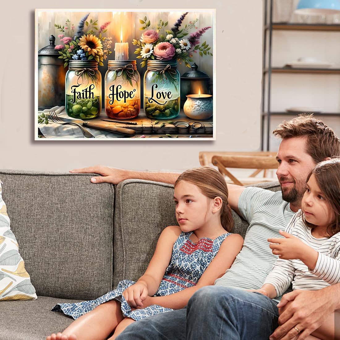4 Pack Diamond Painting Kits for Adults,Inspirational Flower Diamond Art Kits for Adults,5D Full Drill DIY Diamond Dot Gem Art Kit Wall Home Decor Arts Craft 12x16 inch
