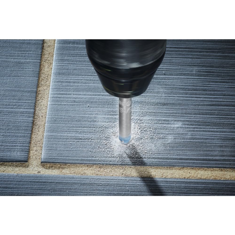 Bosch NS2000 Carbide Tipped Drill Bit Set for Drilling Natural Stone, Granite, Slate, Ceramic and Glass Tiles, Easy Application with No Water Needed (4-Piece Set)