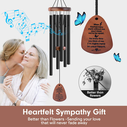 YOUNTASY Sympathy Wind Chimes, Memorial Wind Chimes for Loss of a Loved One Prime, Bereavement/Memorial Gifts/Sympathy Gift in Memory of Loved One Loss of Mother Father Condolence Remembrance 32 Inch