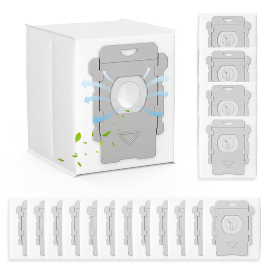 16 Pack Replacement Vacuum Bags for iRobot Roomba Clean Base, Compatible with i7, i7+, i8, i8+, i3, i3+, i4, i4+, i6, i6+, j7, j7+, s9, s9+