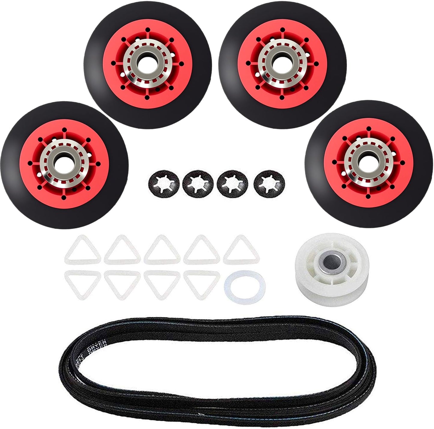 4392067 Dryer Repair Kit Compatible with Whirlpool Maytag Kenmore, Replaces 4392067VP PS373088 AP3109602, 27 Inch Dryer Repair Kits Include 279640 Idler Pulley W10314173 Drum Roller 661570 Belt