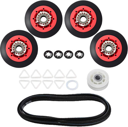 4392067 Dryer Repair Kit Compatible with Whirlpool Maytag Kenmore, Replaces 4392067VP PS373088 AP3109602, 27 Inch Dryer Repair Kits Include 279640 Idler Pulley W10314173 Drum Roller 661570 Belt