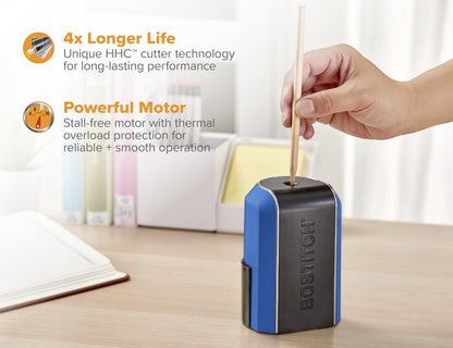 Bostitch Office Vertical Electric Pencil Sharpener, Powerful Stall-Free Motor, Prevents Over-Sharpening, Blue (EPS5V-Blue)