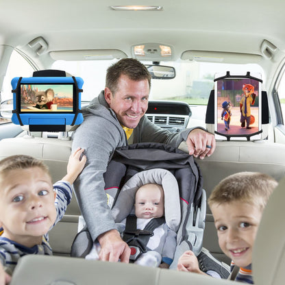 Tablet Holder for Car, iPad Holder for Car Backseat, Headrest Tablet Mount for Back Seat Kids, Fits 7-12.9'' Tablets (2 Pack Black)