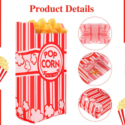 300 Pcs Popcorn Bags, 1 Oz Paper Bags Individual Servings Bulk for Popcorn Machine Movie Nights Easter Valentines Day Kitchen Supplies