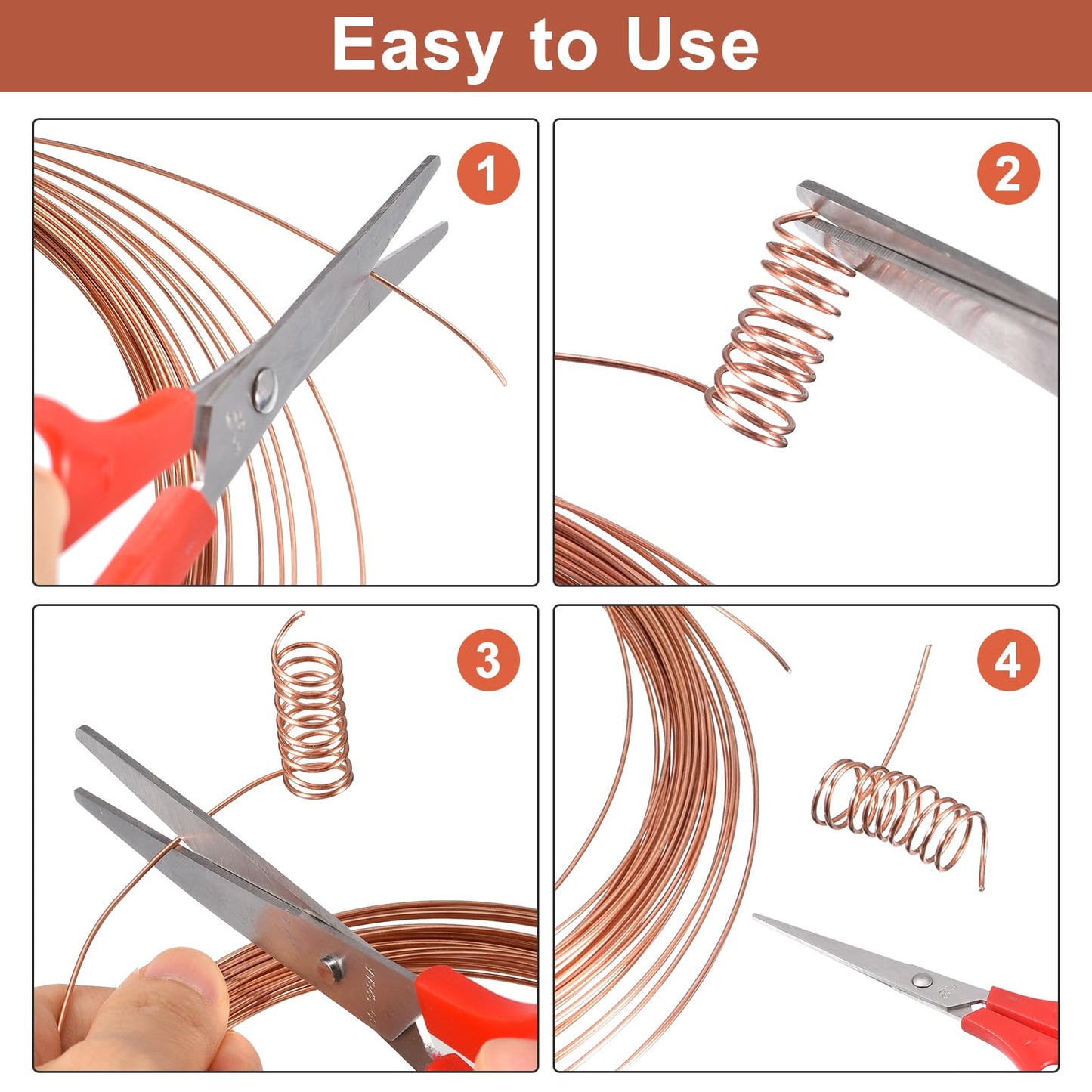 uxcell Soft Copper Wire (8 Gauge, 11.5 FT), 99.9% Pure Bare Copper Wire 3mm Solid Craft Wire for DIY Crafting Gardening Decoration (3.5Meter)