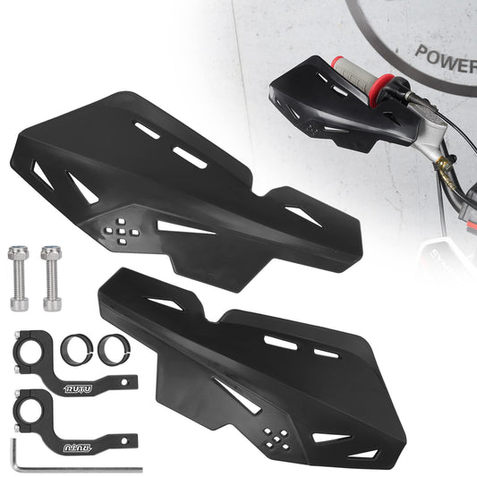 RUTU Dirt Bike Handguards 7/8 Inch 22mm,Motorcycle Handguards with CNC Bracket Pair Fit for Dirt Pit Bikes, Motocross, ATV, CRF KLX KX LTR TRX SX SXF EXC XCW Grizzly,Scooter,Hawk 250 - Black
