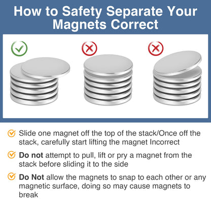 TRYMAG Magnets, 20 x 2mm Super Disc Rare Earth Magnets, Small Round Refrigerator Magnet for Fridge, Crafts, Office, Whiteboard, Dry Erase Board, Cabinets
