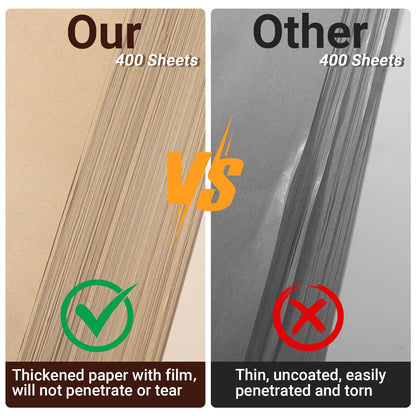 EUSOAR Food Service Butcher Paper, 200 Sheets 11.6" x 11.2" Soap Wrapping Paper, Hamberger Sandwich Wraps, Food Basket Liners, Wrapping Tissue, Squares Deli Paper Sheets