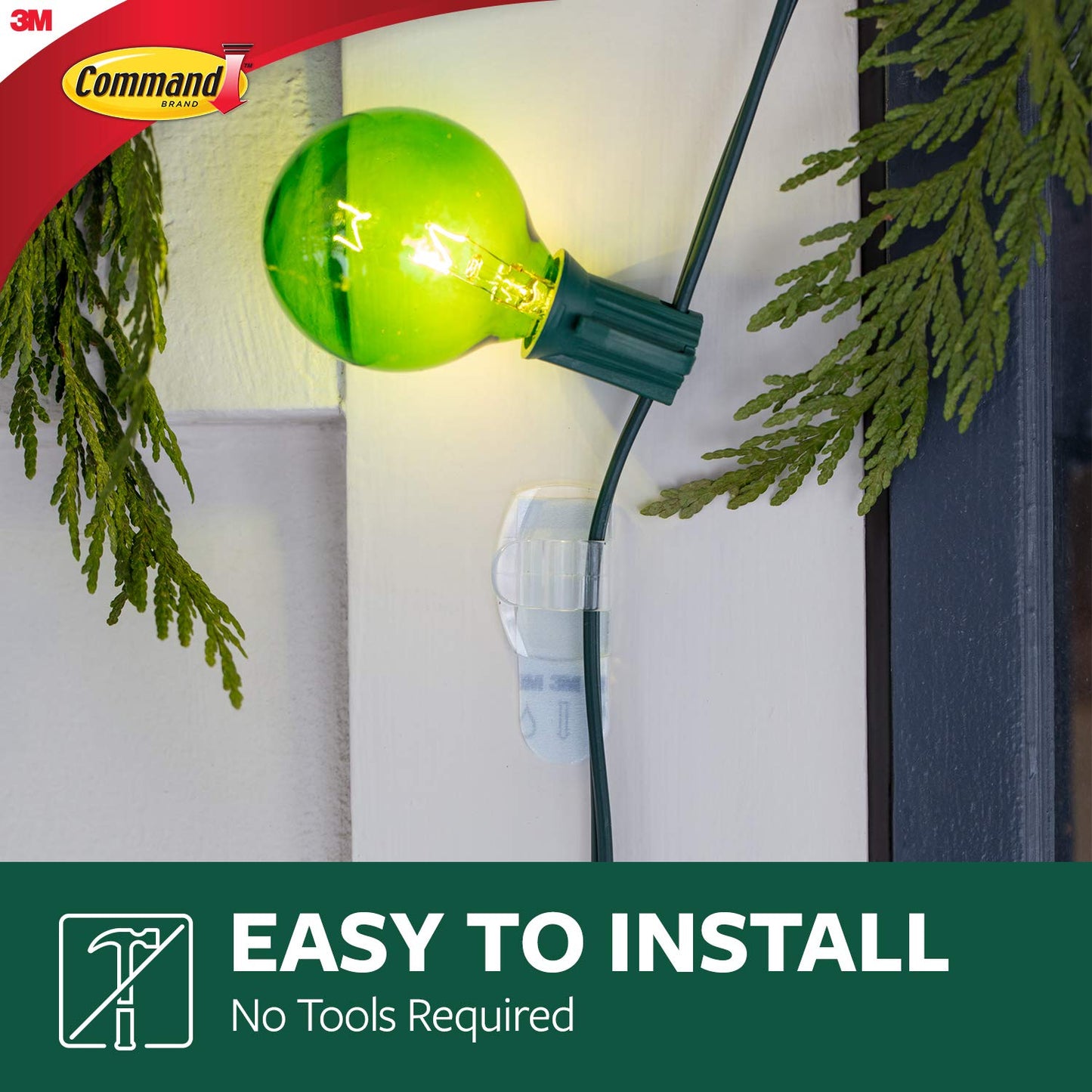 Command 17017CLRAWVPES Outdoor Light Clips, 32 Clips, 36 Strips