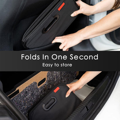 Trunk Organizer for Car, Portable Car Boot Tidy Foldable Waterproof Auto Storage Bag Cargo Trunk Groceries Organizer, Auto Accessories Universal for SUV, Truck, Van, Sedan (Medium Black)