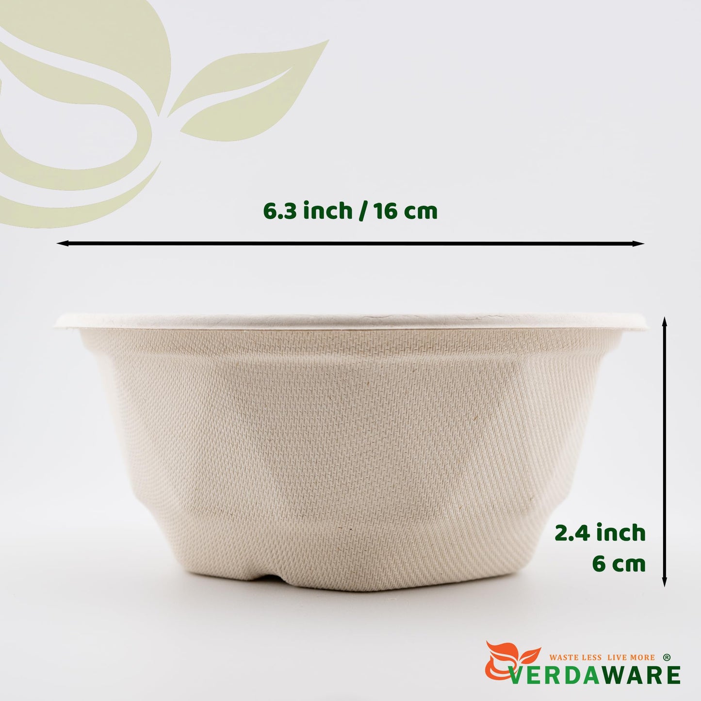 25 oz Compostable Bagasse Bowls 50 Pack – Extra Thick Biodegradable | Eco-Friendly, PFAS-Free, Microwave & Freezer Safe Disposable Bowls for Hot & Cold Food, Takeout, Catering (Diamond Pattern)