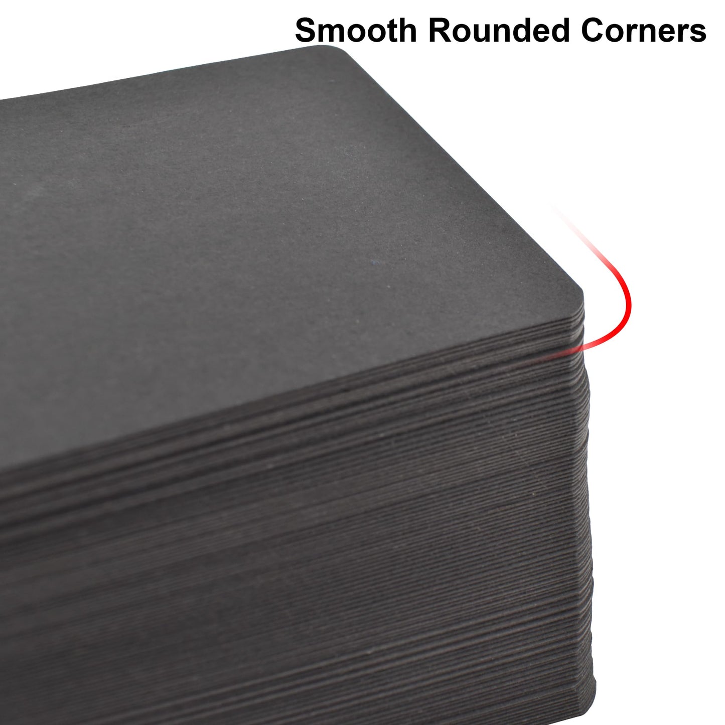 VANRA 300PCS Blank Index Cards 3x5 inches Note Cards Thick 110lb Cardstock Flash Cards, Unruled Study Cards for School Learning, Office (Black, 300/Pack)