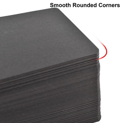 VANRA 300PCS Blank Index Cards 3x5 inches Note Cards Thick 110lb Cardstock Flash Cards, Unruled Study Cards for School Learning, Office (Black, 300/Pack)
