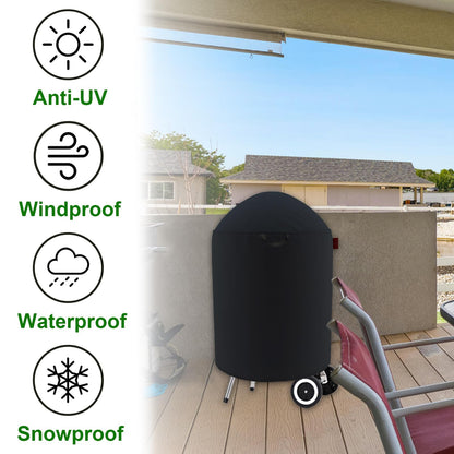 Cover Geny Premium Grill Cover Fits Weber 22" Jumbo Joe,22" Original & Premium Kettle Charcoal Grill,Weber/Joyfair/Megamaster/Papapacks/GRILIFE/Green Party 18" Kettle Charcoal Grill