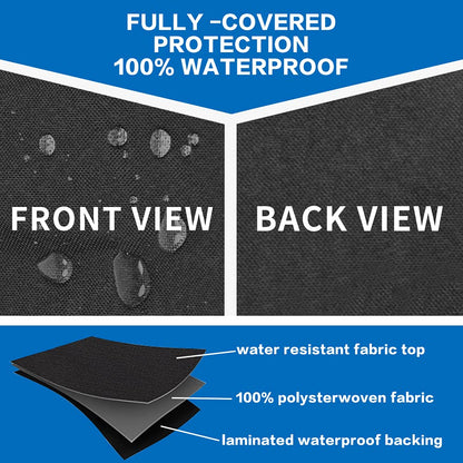 Stanbroil Pyramid Patio Heater Cover, Heavy Duty Waterproof Outdoor Heater Cover with Zipper, 21x21x90 Inch, Black&Camel
