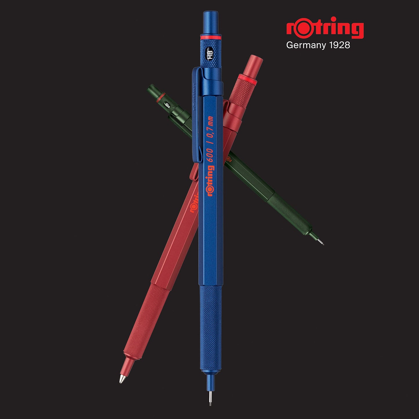 rOtring 600 Mechanical Pencil, 0.7 mm, Black Barrel (1904442)