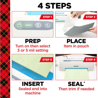 Scotch Thermal Pouches 2.32 x 3.70 Inches Business Card, 100 Pouches (TP5851-100)
