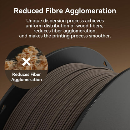 Kexcelled Real Wood Fiber PLA Filament 1.75mm,Natural Birch Wood PLA 3D Printer Filament 1kg Spool(2.2lbs), Compatible with Most FDM Printers