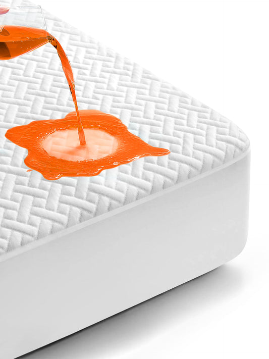 100% Waterproof Mattress Protector Twin Size, Premium Viscose from Bamboo Mattress Pad Ultra Soft Breathable, Noiseless Mattress Cover Fitted 8"-21" Deep Pocket