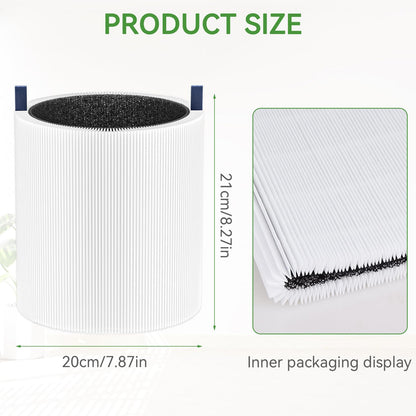 511 True HEPA Filter Replacement Compatible with Blueair Blue Pure 511 Air Purifier: 2-in-1 HEPA Filter with Activated Carbon Filter (2Packs)
