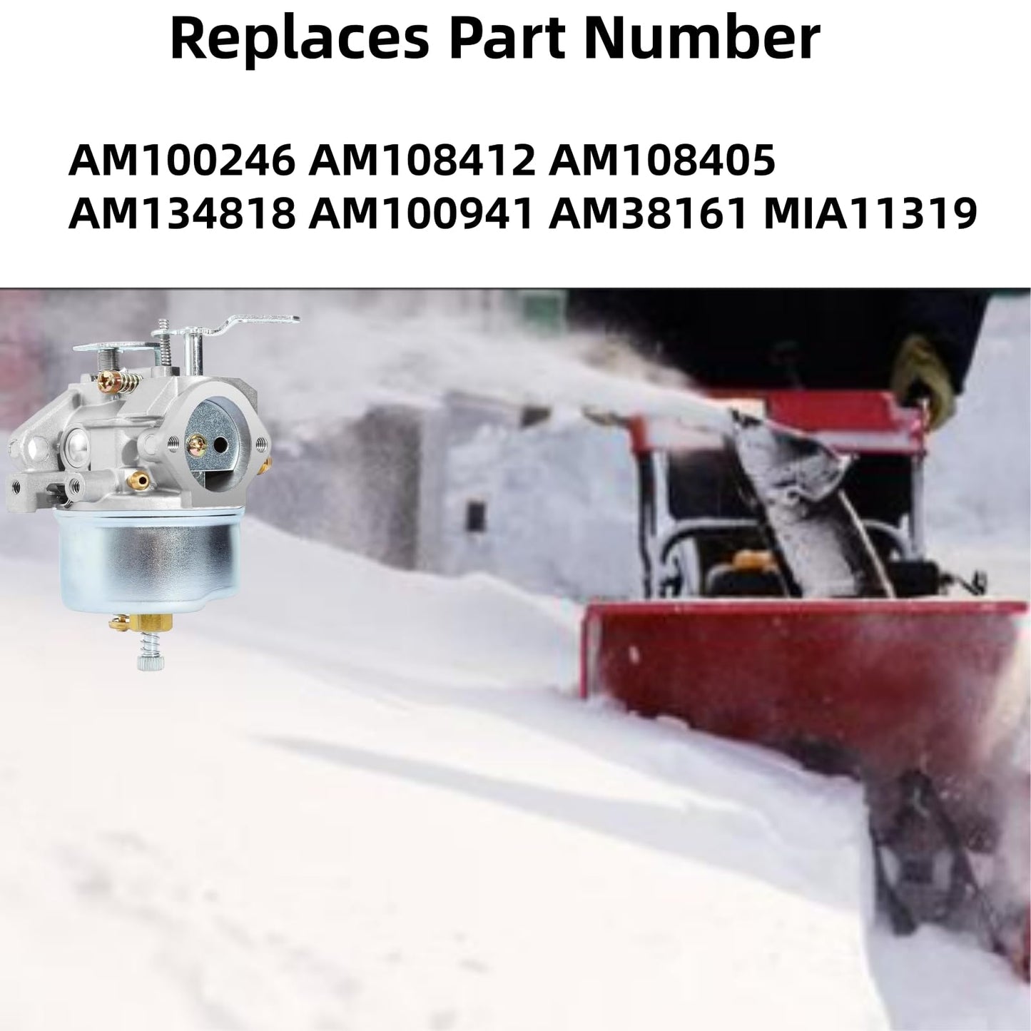 Carburetor Fits for John Deere 526 726 732 826 826D 832 1032 1032D AM100246 AM108412 AM108405 AM134818 AM100941 AM38161 MIA11319 TRS22 TRX27 TRX32 TRS32 TRS24 TRS27 TRX24 TRX26 TRS26 Snowblower