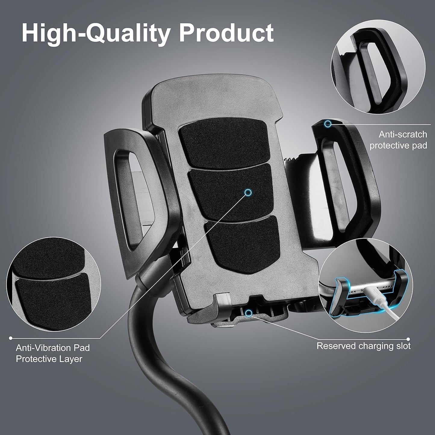 Upgraded Cup Holder Phone Mount for Car, Universal Adjustable Gooseneck [2026] Cell Phone Holder Stable & Anti-Shake Expandable Base for Car Truck SUV, Compatible with All Smartphones