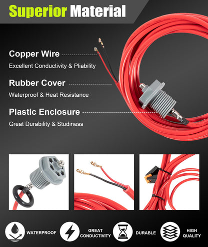 Deargooday 6600-167 Temperature Sensor with Curled Finger Connectors & 6540-228 O-Ring, Fit for Sundance Spas and Jacuzzi Hot Tubs. (6600-167 with O-Ring)