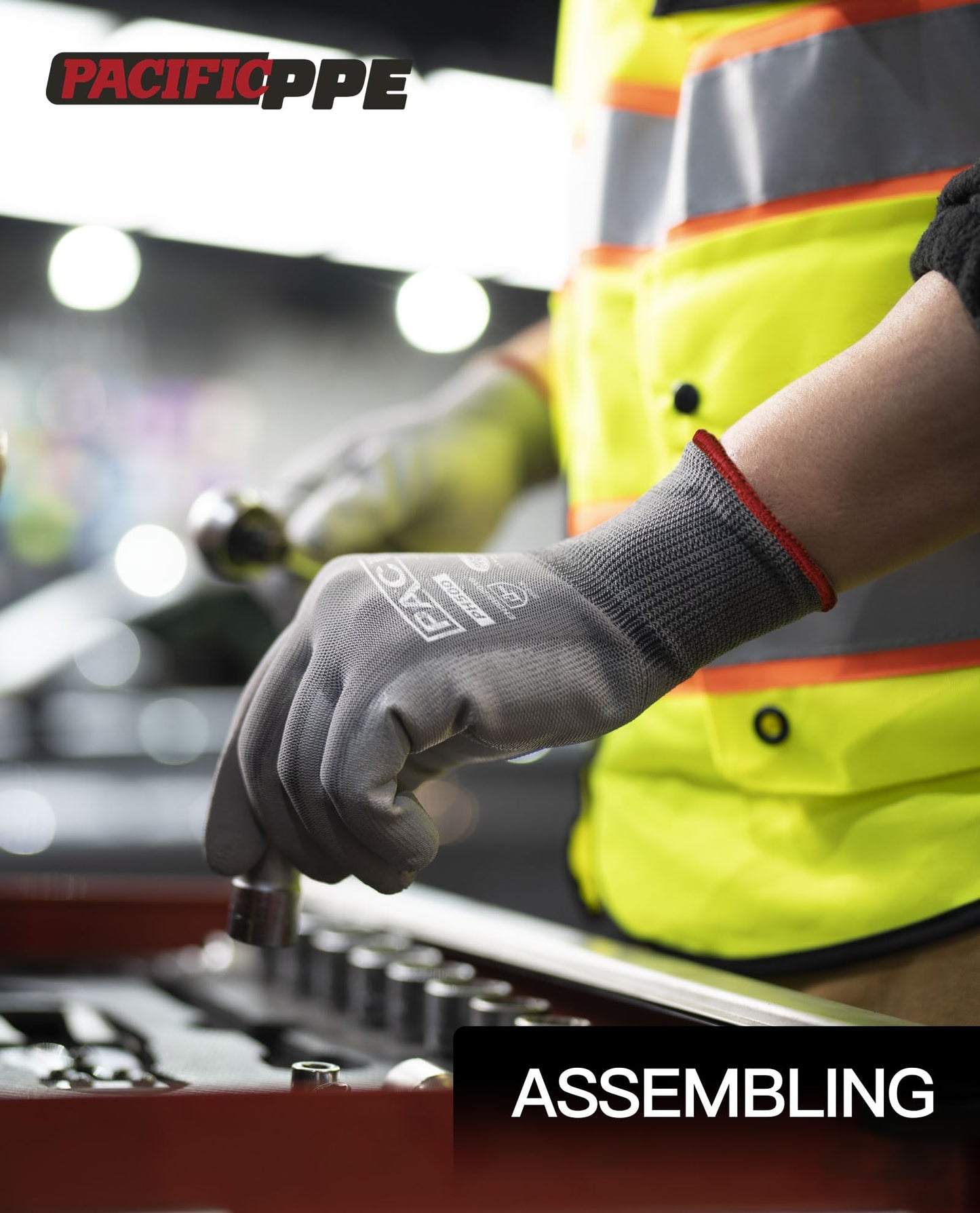 PACIFIC Work Gloves for Men and Women, Touchscreen Working Gloves, 18 Pairs Bulk Pack Mechanic Gloves, PU Coated, Mens Gardening Gloves, Lightweight, Grey, Medium