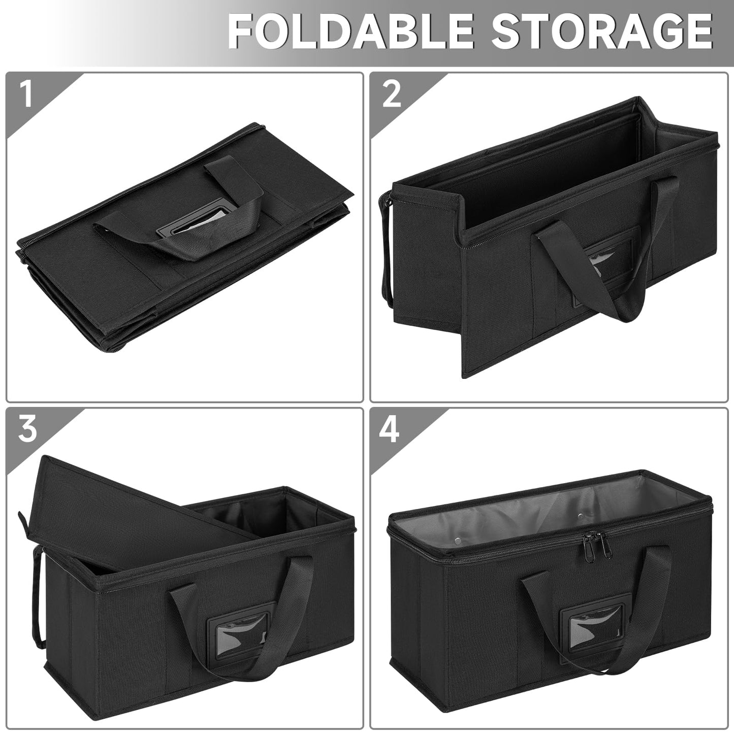 2 Pack CD Storage Boxes, TORIBIO CD Case Holder Organizer with Clear PVC Lid and Index Labels- 13.4"x 6.3"x 5.5" CDs Storage Holder Bags, Each Hold up to 31 CDs Jewel Cases or 170 Discs