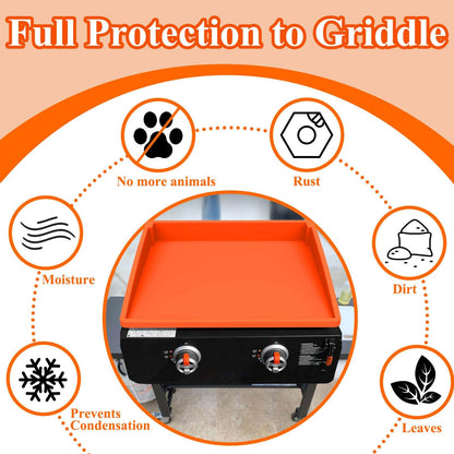BANGIE Griddle Cover Mat for Blackstone 22 Inch Accessories | Full Wrap-Around Protection Silicone Mat for Griddle | Food Grade Material | Orange