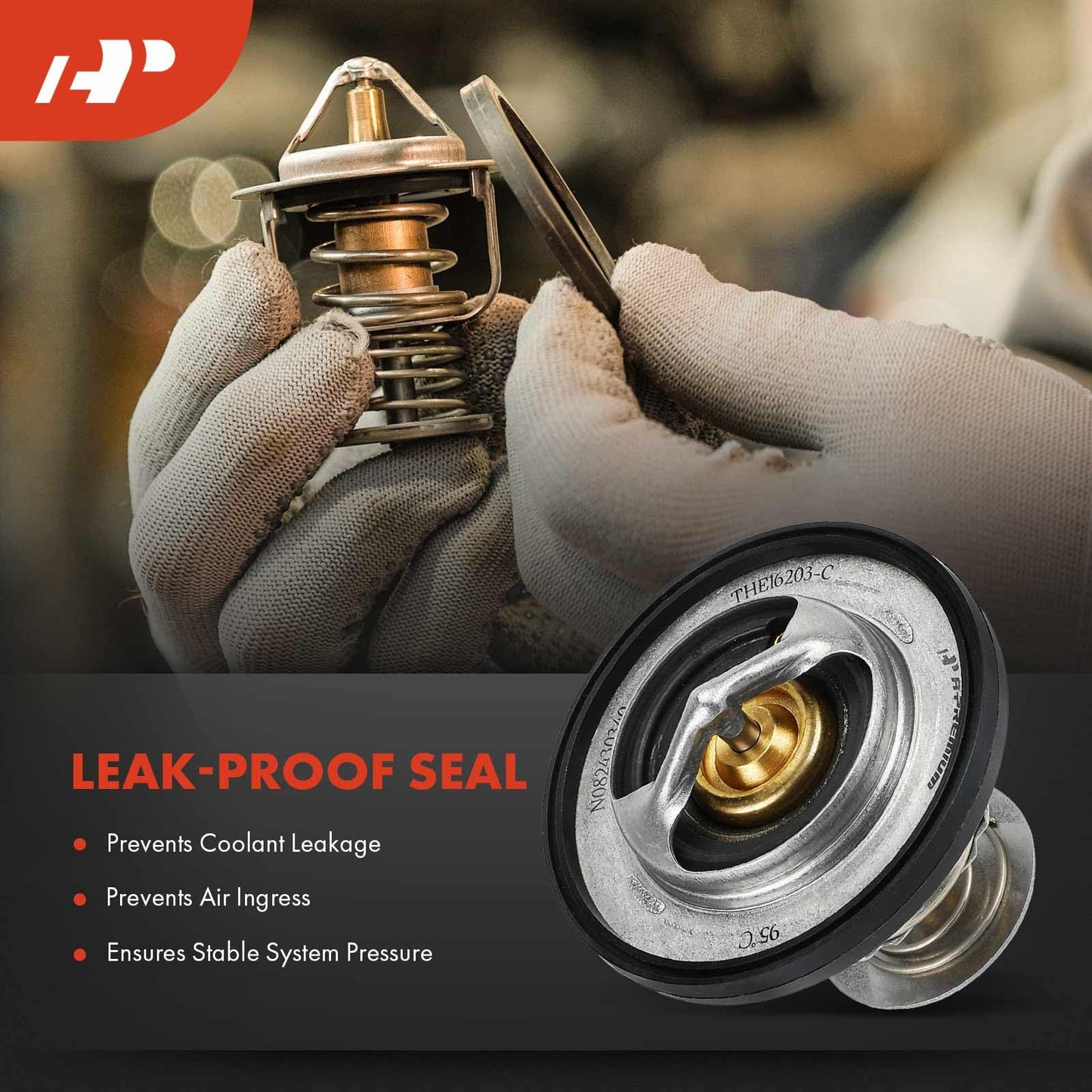 A-Premium Engine Coolant Thermostat with Seal Compatible with Ram 1500, 2500, 3500 & Jeep Grand Cherokee, Wrangler, Commander & Dodge Ram 1500 2500 3500, Charger, Durango, Challenger & Chrysler Aspen