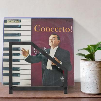 Vinyl Record Holder Display Stand Black Metal Tabletop Record Holder Vinyl Stand Storage Rack For Multiple Albums